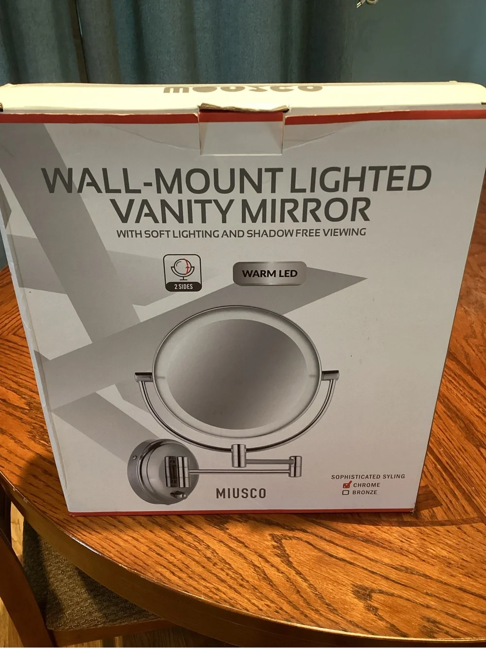 Wall Mounted Lighted Makeup Mirror 8